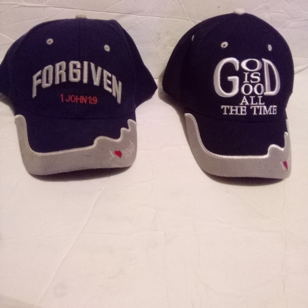 1#available Trendy Boutique Navy and White Embroidery Inspirational Caps